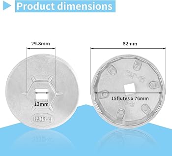 Amazon.com: Bonsicoky 74mm 15 Flute Oil Filter Wrench, Cap Type